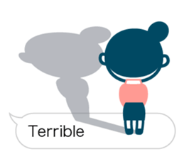 Woman of simple sticker. Eng. sticker #10998527