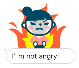 Woman of simple sticker. Eng. sticker #10998528