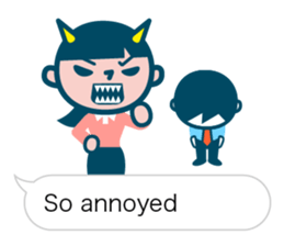 Woman of simple sticker. Eng. sticker #10998529