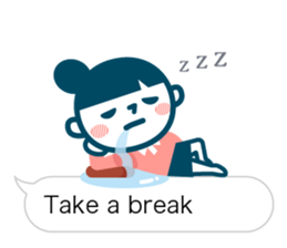 Woman of simple sticker. Eng. sticker #10998530