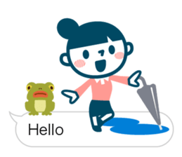 Woman of simple sticker. Eng. sticker #10998532