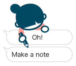 Woman of simple sticker. Eng. sticker #10998536