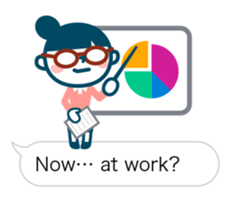 Woman of simple sticker. Eng. sticker #10998539