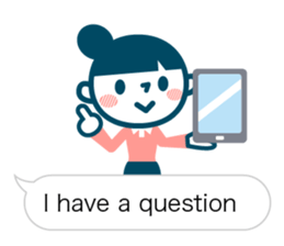 Woman of simple sticker. Eng. sticker #10998540