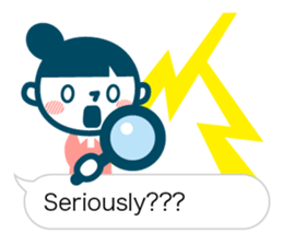 Woman of simple sticker. Eng. sticker #10998541