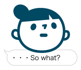 Woman of simple sticker. Eng. sticker #10998543