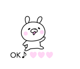 Pink cheek rabbit 1 sticker #10998544
