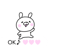 Pink cheek rabbit 1 sticker #10998544