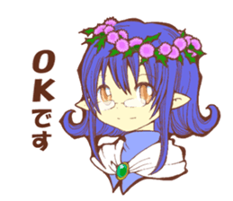 Flowers and Elf sticker #11000625