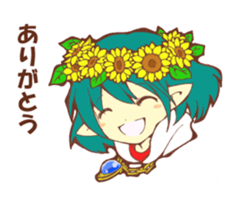 Flowers and Elf sticker #11000626