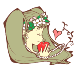 Flowers and Elf sticker #11000627