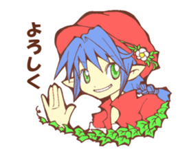 Flowers and Elf sticker #11000629