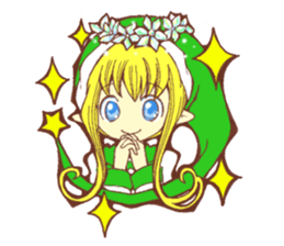 Flowers and Elf sticker #11000631