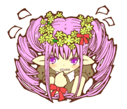 Flowers and Elf sticker #11000634