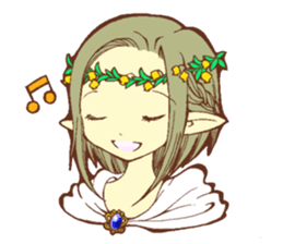 Flowers and Elf sticker #11000636