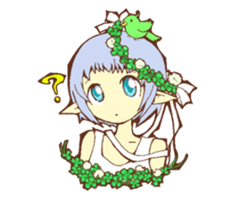 Flowers and Elf sticker #11000637