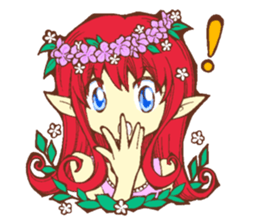 Flowers and Elf sticker #11000639