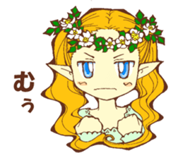 Flowers and Elf sticker #11000642