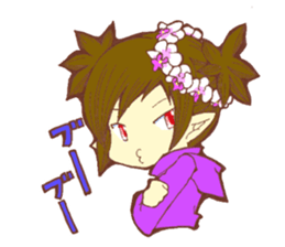 Flowers and Elf sticker #11000644