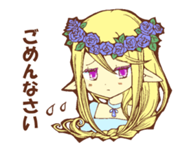 Flowers and Elf sticker #11000647