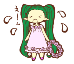 Flowers and Elf sticker #11000649