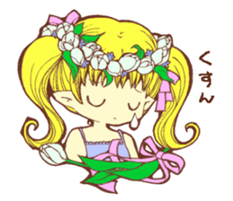 Flowers and Elf sticker #11000651