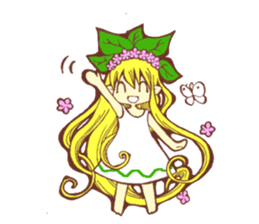 Flowers and Elf sticker #11000663