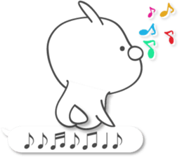 Large size, Rabbit balloon sticker 2 sticker #11001008
