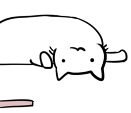 Pretty White cat Sticker sticker #11001386