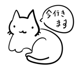 Pretty White cat Sticker sticker #11001404