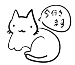 Pretty White cat Sticker sticker #11001404