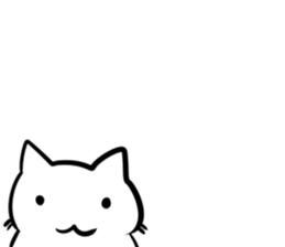 Pretty White cat Sticker sticker #11001413