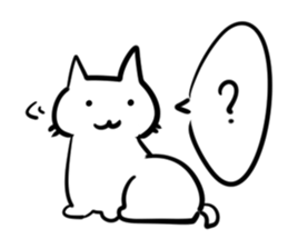 Pretty White cat Sticker sticker #11001416