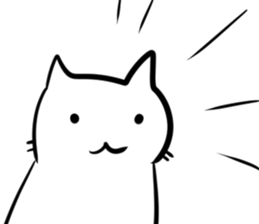 Pretty White cat Sticker sticker #11001420