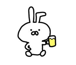 Yururin Rabbit by yotty sticker #11001884