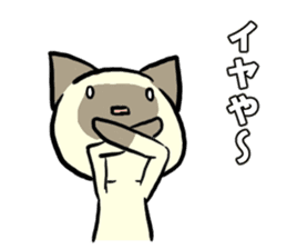 Siamese cat! sticker #11002078