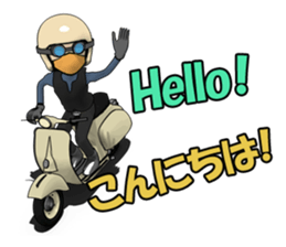 Rider ride a scooter 2 sticker #11004905