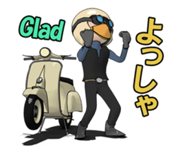 Rider ride a scooter 2 sticker #11004918