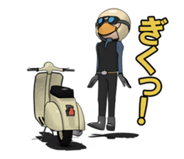 Rider ride a scooter 2 sticker #11004921