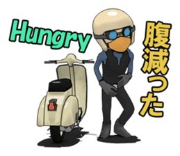 Rider ride a scooter 2 sticker #11004922