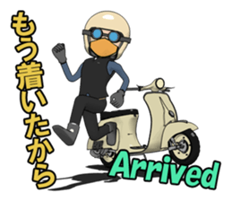 Rider ride a scooter 2 sticker #11004925