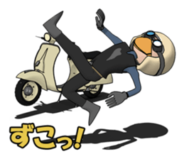 Rider ride a scooter 2 sticker #11004933