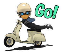 Rider ride a scooter 2 sticker #11004939