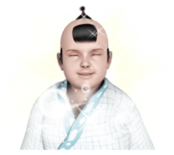 Surrealism man in the Edo period. sticker #11005385