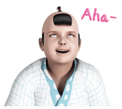 Surrealism man in the Edo period. sticker #11005387