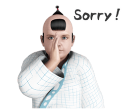 Surrealism man in the Edo period. sticker #11005388