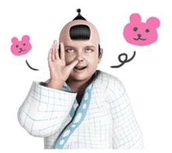 Surrealism man in the Edo period. sticker #11005389