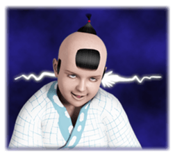 Surrealism man in the Edo period. sticker #11005390