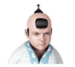 Surrealism man in the Edo period. sticker #11005400