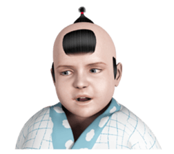 Surrealism man in the Edo period. sticker #11005402